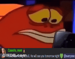 A Cartoon Character Is Holding A Cell Phone And Says " No Stream Tonight " GIF