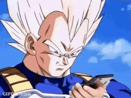A Cartoon Character Is Holding A Cell Phone In His Hand . GIF