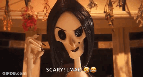 A Cartoon Character Is Holding A Cigarette And Saying Scary ! Lmao . GIF