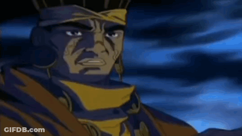 A Cartoon Character Is Holding A Fire In His Hand GIF