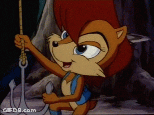 Cartoon Character Holding Fishing Hook GIF