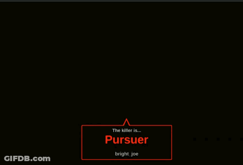 A Cartoon Character Is Holding A Flashlight And Says The Killer Is Pursuer Bright Joe GIF