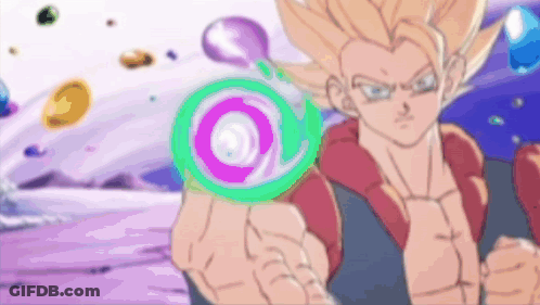 A Cartoon Character Is Holding A Green And Pink Object In His Hand GIF