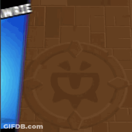 A Cartoon Character Is Holding A Lamp In A Video Game . GIF