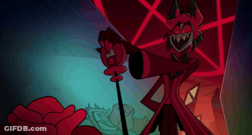A Cartoon Character Is Holding A Megaphone With The Letter O On It GIF