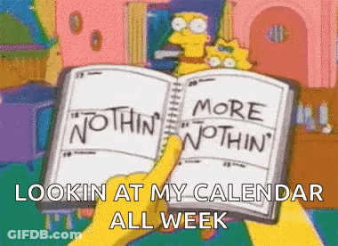 A Cartoon Character Is Holding A Notebook That Says `` More Nothin '' . GIF