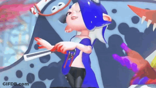A Cartoon Character Is Holding A Pair Of Scissors In Her Hands GIF