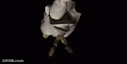 A Cartoon Character Is Holding A Piece Of Paper In His Hands . GIF
