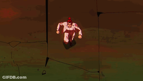 A Cartoon Character Is Holding A Pink Light Stick In A Cave GIF