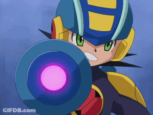 A Cartoon Character Is Holding A Purple Object In His Hands GIF