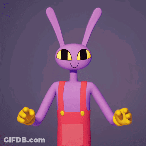 A Cartoon Character Is Holding A Rainbow In His Hands GIF
