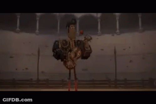 A Cartoon Character Is Holding A Rose And Playing A Guitar GIF