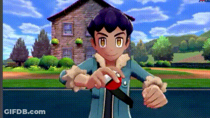 A Cartoon Character Is Holding A Sword And A Ball In His Hands . GIF