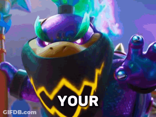 Cartoon Character Holding Sword Saying You Are On The Bottom GIF
