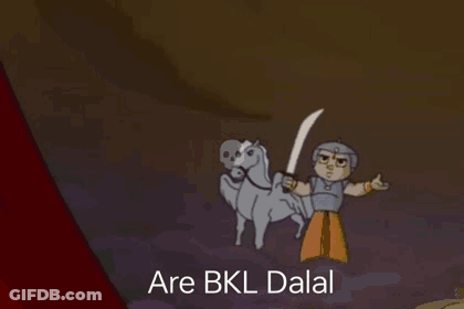 Cartoon Character Holding Sword Bkl Dalal GIF