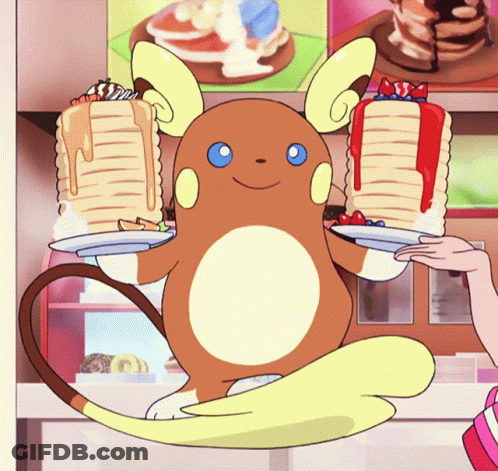 Cartoon Holding Pancakes GIF