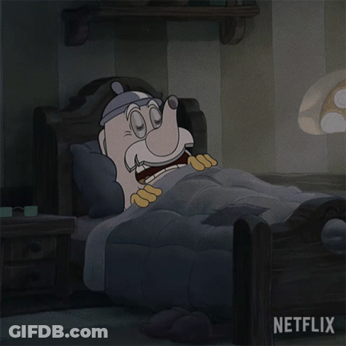 A Cartoon Character Is Laying In A Bed With A Netflix Logo On The Bottom GIF