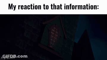 A Cartoon Character Is Laying In A Coffin With The Words " My Reaction To That Information " Above It GIF