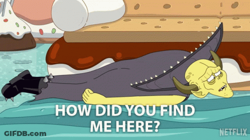 Cartoon Laying In Water With How Did You Find Me GIF