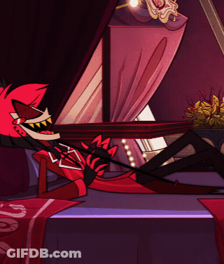 A Cartoon Character Is Laying On A Bed With His Legs Crossed And His Mouth Open GIF
