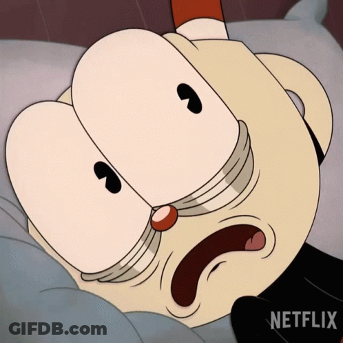 A Cartoon Character Is Laying On A Pillow With A Netflix Logo Behind Him GIF