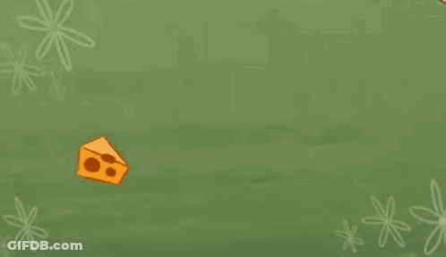A Cartoon Character Is Laying On His Back In A Hammock With A Blue Nose . GIF