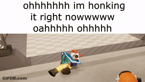 A Cartoon Character Is Laying On The Ground With The Words Ohhhhhhh Im Honking It Right Now Wwww Oahhhh Ohhhhh GIF