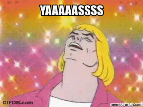 A Cartoon Character Is Making A Funny Face And The Caption Says Yaaaaasss GIF