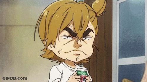 Cartoon Character Making Funny Face With Food GIF
