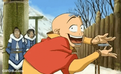 A Cartoon Character Is Making A Funny Face While Standing Next To A Wooden Fence . GIF