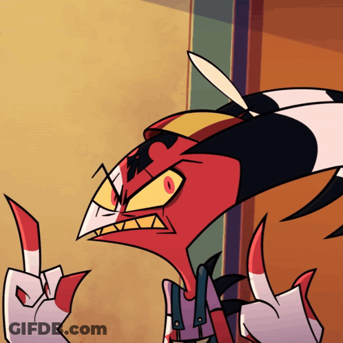 Cartoon Character Making Middle Finger GIF