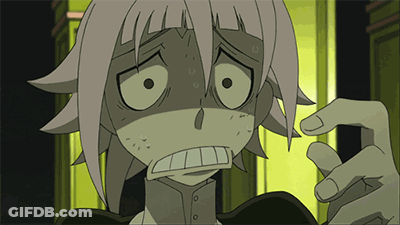 A Cartoon Character Is Making A Surprised Face GIF