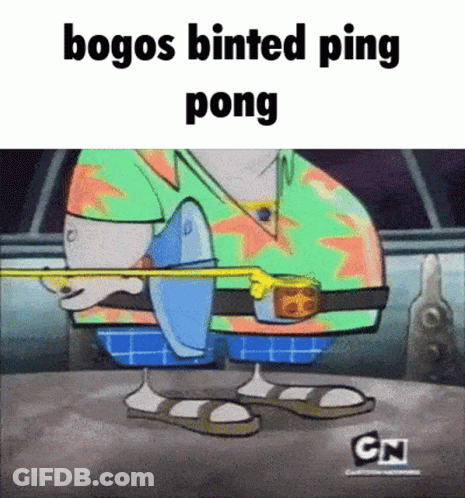 A Cartoon Character Is Playing Ping Pong With A Gn Logo On The Bottom GIF