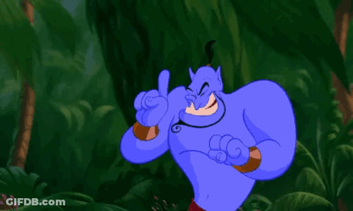 A Cartoon Character Is Pointing At Something In The Jungle GIF