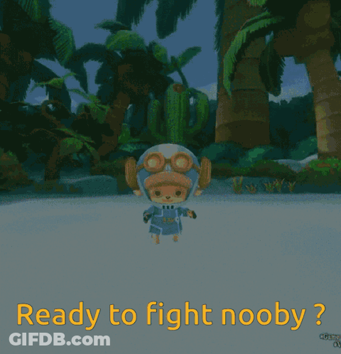 A Cartoon Character Is Ready To Fight A Nobody GIF