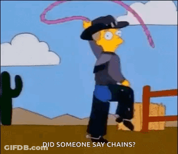 A Cartoon Character Is Riding A Horse With A Lasso Around His Neck . GIF