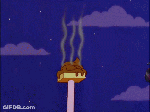 A Cartoon Character Is Riding A Motorcycle In The Sky GIF