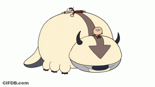 A Cartoon Character Is Riding On The Back Of A Giant Animal GIF