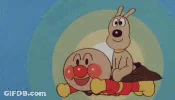 A Cartoon Character Is Riding On The Back Of Another Character While A Dog Looks On . GIF