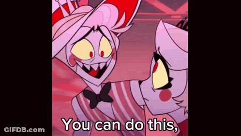 A Cartoon Character Is Saying `` You Can Do This '' To Another Character . GIF
