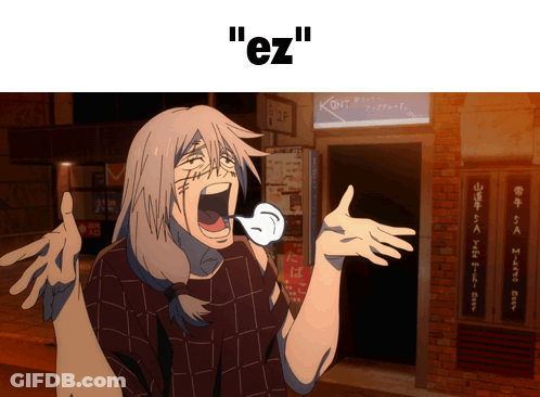 A Cartoon Character Is Screaming In Front Of A Sign That Says ' Ez ' On It GIF