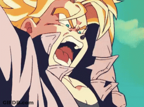 A Cartoon Character Is Screaming With His Mouth Wide Open GIF