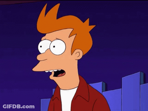 A Cartoon Character Is Shocked With The Word Shocked Behind Him GIF