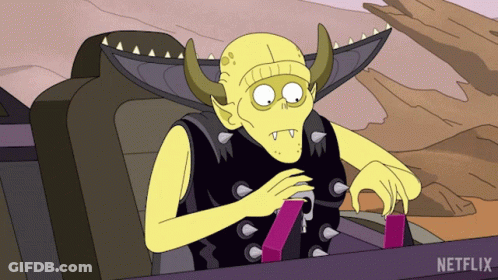 Cartoon Character Sitting In Car With Netflix Logo GIF