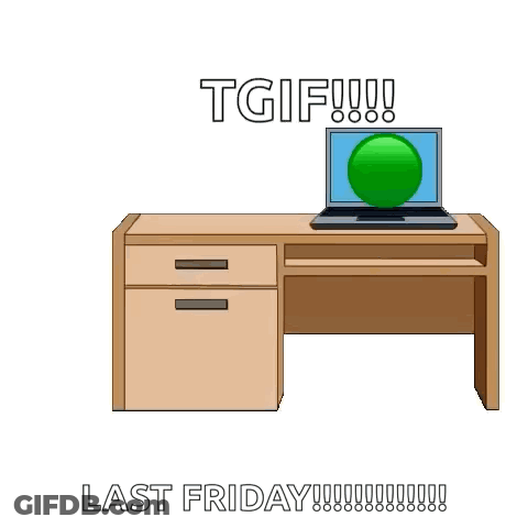 A Cartoon Character Is Sitting In A Chair At A Desk With A Laptop . GIF