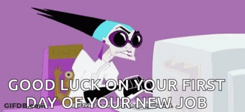 A Cartoon Character Is Sitting In Front Of A Computer Screen . GIF