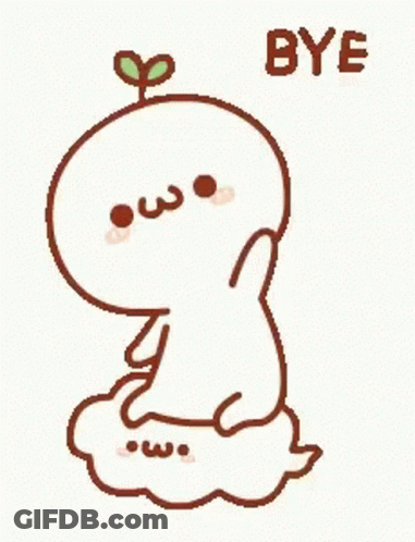 A Cartoon Character Is Sitting On A Cloud With A Plant Growing Out Of It . GIF