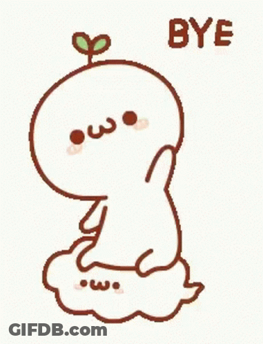 A Cartoon Character Is Sitting On A Cloud With A Plant Growing Out Of It . GIF