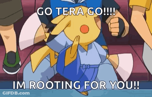 Cartoon Patrick Sitting And Saying Go Tera Go GIF