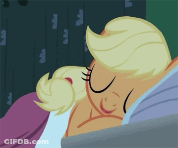 A Cartoon Character Is Sleeping In A Bed GIF